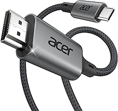 USB C to HDMI Cable for Home Office 6.6FT (4K@60Hz), High-Speed Type C to HDMI 2.0 Braided Cord, Thunderbolt 4/3 Compatible with MacBook, iPhone 16/15 Pro/Max, iMac, iPad Pro, Galaxy S24, Surface