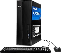 2025 SFF Desktop Computer Intel Core i7-14700K (Beats i9-12900K), 32GB RAM, 1TB PCIe SSD, Intel UHD Graphics 730, Wi-Fi, 2-Monitor Support 4K, Keyboard & Mouse, Bluetooth, RJ45, Windows 11 Home