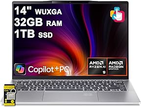 Sponsored Ad - Swift 14 AI Portable Laptop 14" WUXGA Matte Touchscreen AMD 10-core Ryzen AI 9 365 (Up to 50 NPU Tops - Up to 73 GPU Tops) 32GB RAM 1TB SSD for Creator Business Work Win11 ICP Hub/Copil
