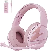 Sponsored Ad - Wireless Gaming Headset, PS5 Headset with 2.4GHz for Ps5, Ps4, PC, Switch, Bluetooth 5.3 + 100Hrs Gaming Headphones with Noise Canceling Mic for Laptop, Mobile, Mac, 50mm Drivers (Pink)