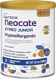 Sponsored Ad - Nutricia Neocate Syneo Junior - Hypoallergenic, Dairy-free, Amino Acid-Based Formula for 1+ Years - For Toddlers, Kids & Teens - Powdered Formula - Syneo Junior - 14.1 oz can (Case of 1