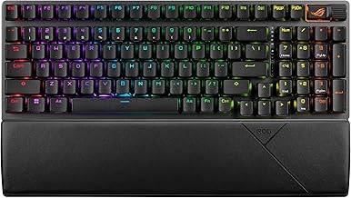 ROG Strix Scope II 96 Wireless Mechanical Gaming Keyboard – 96% Full-Size, Tri-Mode Connectivity, Hot Swappable Pre-lubed ROG NX Snow Linear Switches, PBT Keycaps, RGB, PC/Mac Support-Black