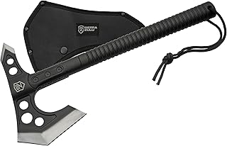 Sponsored Ad - Sierra Zulu Camping Axe - Tactical Survival Hatchet with Bearded Axe Head, Nylon Sheath & Glass Fiber Handle - Full Tang Outdoor Bushcraft Tool for Camping, Hiking, and Chopping Tasks