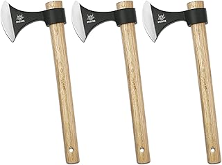 Throwing Axes 3 Pack, 16.2-inch Throwing Tomahawks High Carbon Steel & Wooden Handle, for Axe Throwing Recreation and Competition