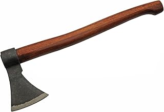 Sponsored Ad - SZCO Supplies 18" Hand-Forged Viking Axe - Carbon Steel Head with Wooden Handle, Medieval Style Chopping Axe for Outdoor, Camping, LARP & Reenactments