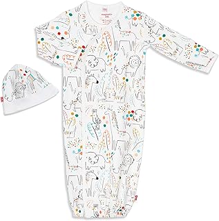 Sponsored Ad - Magnetic Me Organic Cotton Newborn Sleeper Gown & Hat Set | Super Soft Organic Cotton Fabric Sleep Sack