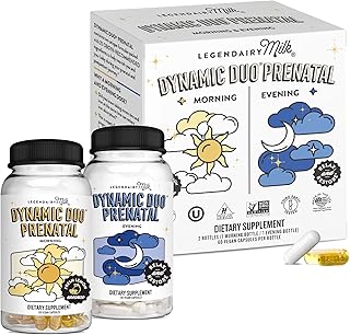 Sponsored Ad - Legendairy Milk Dynamic Duo® Prenatal 2-in-1 Prenatal Vitamins for Women - Morning & Night Prenatal Vitamins with DHA and Methylated Folate - 25 Vitamins & Minerals for Every Stage, 30 