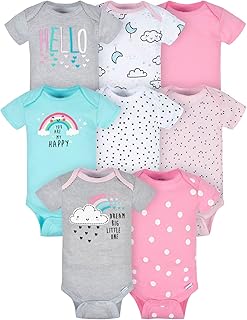 baby-girls 8-pack Short Sleeve Onesies Bodysuits