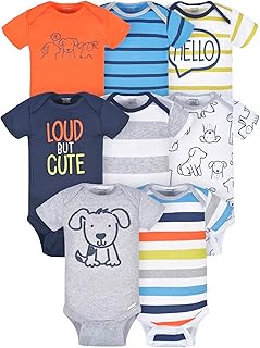 baby-boys 8-pack Short Sleeve Mix & Match Bodysuits