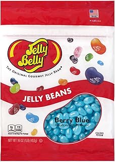 Jelly Belly Berry Blue Jelly Beans - 1 Pound (16 Ounces) Resealable Bag - Genuine, Official, Straight from the Source