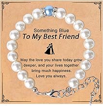Sponsored Ad - Something Blue Gift for Bride to Be Bride Pearl Beaded Bracelet Bachelorette Party Decorations Bridal Shower Favor Wedding Accessory