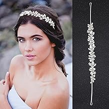 Oriamour Crystal Wedding Headbands Handmade Bridal Headpieces For Bride Flower Girl Wedding Hair Accessories For Bridesmaids Prom Party (Silver)