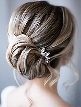 JAKAWIN Bride Wedding Hair Pins Rhinestone Hair Piece Crystal Bridal Hair Accessories for Women (1 Silver)