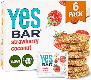Sponsored Ad - Strawberry Coconut – Plant Based Protein, Decadent Snack Bar – Vegan, Paleo, Gluten Free, Dairy Free, Low Sugar, Healthy Snack, Breakfast, Low Carb, Keto Friendly (Pack of 6)