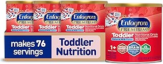 PREMIUM Toddler Nutritional Drink, Natural Milk Flavor, Omega-3 DHA for Brain Support, Prebiotics & Vitamins for Immune Health, Non-GMO, Powder Can, 24 Oz, Pack of 4