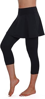 Sponsored Ad - Skirted Legging for Women, Yoga Legging with Skirts &Women Tennis Leggings Clothes Pockets