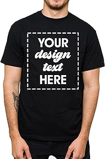 Sponsored Ad - Custom Unisex T Shirts Your Own Shirt Add Text-Image-Logo Personalized Cotton Tee Printed Photo T-Shirt Multicolor