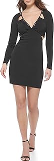 Women's Long Sleeve Ity Cut Out Sheath Dress