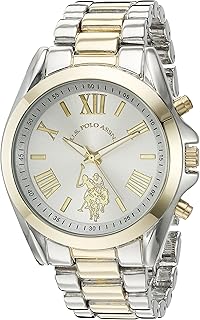 Sponsored Ad - Women's Analog Watch – Silver Dial with Two-Tone Silver and Gold Stainless Steel Bracelet – Elegant Design with Roman Numerals