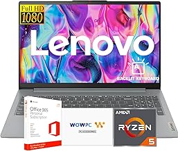 Ideapad Slim 3 Laptop for Student & Business with Microsoft Office, Backlit Keyboard, AMD Ryzen 5 5625U (Beats Intel i7-1260U), 15.6" FHD Display, 16GB RAM, 512GB SSD, Windows 11 Pro, WOWPC USB