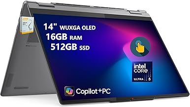 Sponsored Ad - Yoga 7 2-in-1 AI Laptop | 14" WUXGA OLED Touch | Intel Core Ultra 5 226V (Up to 40 Tops) | 16GB RAM 512GB SSD | Copilot+ PC for Creator Business Professional Win11 w/DLCA Accessory