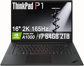 Lenovo ThinkPad P1 Mobile Workstation Laptop (16" 2K 165Hz, Intel 14-Core i7-13800H, 64GB DDR5, 2TB SSD, NVIDIA RTX A1000 6GB) 2 x Thunderbolt 4, Backlit, Fingerprint, FHD IR Webcam, Win 11 Pro