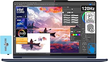 Yoga 9i AI Powered 2-in-1 Laptop 14.0" 120 Hz Touchscreen OLED 2.8K (Intel Ultra 7-155H, 16GB LPDDR5X, 2TB PCIe SSD, Active Pen, Backlit KYB, FP Reader, 2 Thunderbolt 4, Win 11 Home) w/DKZ Hub