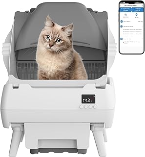 Sponsored Ad - Automatic Cat Litter Box Self Cleaning - App Control, Open-Design, Smart Health Monitor, Suitable for Medium Cats and Kittens, Anti-Pinch Safety, Quiet Operation, A Trusted Companion fo