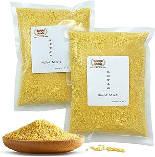 Zestful Foods Hulled Millets - Gluten-Free, Whole Grain, Organic, 4 lbs. (2 Pack of 2 lbs. each)