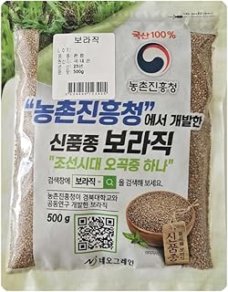 Whole Millet Grain Borajik 500g, Jeju Island, Manufacturing date on package