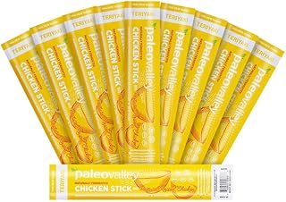 Sponsored Ad - Paleovalley Pasture-Raised Chicken Sticks – 10 Pack – 7g Protein per Stick – Keto-Friendly, Paleo, Gluten-Free, Nitrate-Free – On-the-Go Snack (10 Pack, Teriyaki)