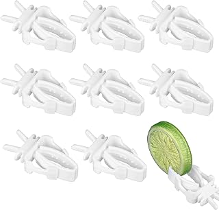 8 Pcs Bird Cage Food Holder, White Parakeet Cage Accessories, Food Holder for Parrot Foods, Bird Cages Feeder for Parrot Fruit Vegetable, Millet Holders for Birds, Birds Feeder for Cages