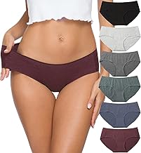 Sponsored Ad - Altheanray Womens Underwear Cotton Underwear for Women Seamless Hipster Bikini Briefs Panties 6 Pack