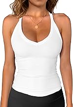 Sponsored Ad - iGENJUN Workout Tops for Women Racerback Basic Tank Summer 2025 Camisole V Neck Slim Fit Ribbed Sleeveless
