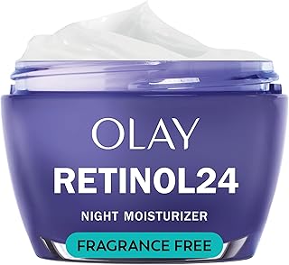 Retinol 24 Face Moisturizer, Anti-Aging Night Cream for Women, Fragrance-Free, Non Greasy - Anti-Wrinkle, Smooth Fine Lines, Tightening, Hydrating Skin Care - Peptides, Glycerin, 1.7 Oz