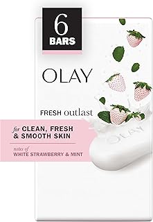 Fresh Outlast Notes Of Cooling White Strawberry & Mint Beauty Bar, 4 oz, 6 count