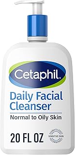 Face Wash, Daily Facial Cleanser for Sensitive, Combination to Oily Skin, 20 oz, Gentle Foaming, Soap Free, Hypoallergenic