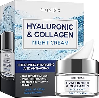 Korean Hyaluronic Acid & Collagen Face Moisturizer - Dermatologist Tested, Ultra Hydrating, Anti-Aging, Clean Beauty, Cruelty-Free Korean Skincare for All Skin Types - 1.69 Fl oz