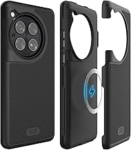 MergeGrip Magsafe Compatible Phone Case for OnePlus 12 5G 2024 - Military Grade, Drop Tested, Dual Layer, Shockproof, Anti-Slip, Heavy Duty & Protector Cover Protective Phone Case - Matte Black