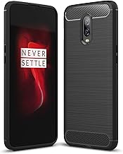 Case Compatible with Cellphone Oneplus 6T Case, Carbon Fiber Shock Absorption Slim Case Compatible with Cellphone Oneplus 6T (Black)