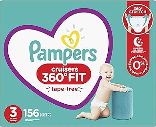 Pull On Diapers Size 3 - Cruisers 360˚ Fit Disposable Baby Diapers with Stretchy Waistband, 156Count ONE Month Supply