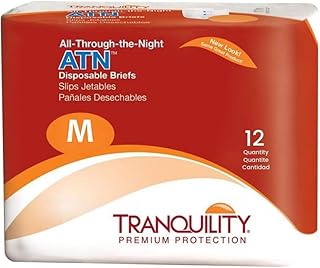 Sponsored Ad - Premium ATN Disposable Briefs with Tabs, Overnight Protection Superabsorbent Core for Leak-Free and Full-Fit Comfort, Medium 96ct Case