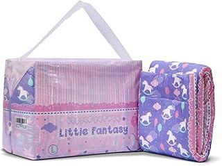 Printed Adult Brief Diapers 10 Pieces - Little Fantasy (Large 36"-46")