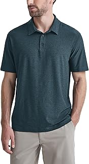 Sponsored Ad - Men's Performance Polo - Stratum Tech Short Sleeve Golf T-Shirts Ultra Soft Moisture Wicking UPF 50+ Casual Tops