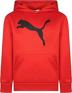 Boys' Logo Pullover Hoodie, Fleece Sweatshirt, Large Front Pocket