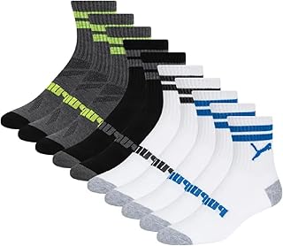 Boys Low Crew Socks, 10 pairs, Kids Size 9-3.5