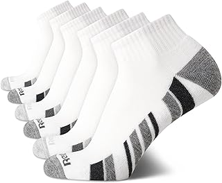 Sponsored Ad - Mens Quarter Socks - 6 Pack Moisture Wicking Performance Stretch Athletic Ankle Socks for Men (Sizes: 6-12.5)