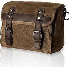 Motorcycle Bags Vintage Motorcycle Tool Bag Waterproof Messenger Bag Bike Tank Bag Saddle Bag Canvas Sissy Bar Bag Handlebar Bag for Powersports Camera Bag for Men& Women