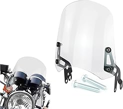 Motorcycle Windshield Windscreen Fit for Royal Enfield Continental GT 650 2018-2023, Interceptor 650 2018-2023 (Clear)