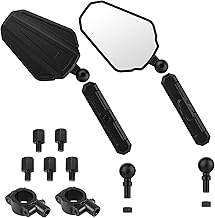 Sponsored Ad - pgraded Universal Motorcycle Mirror, Adventure Ball-Head ATV Rear View Mirror with 8/10mm Screws and 7/8" Handlebar Clamp, Vibration-Free, Compatible with Yamaha, Honda, Kawasaki, Suzuk